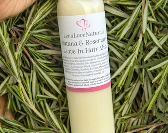 Batana & Rosemary Hair Mist, 100% Pure Batana Oil and Rosemary, Hair Growth Leave In Conditioner Spray, Moisturizes Curls All Hair Types