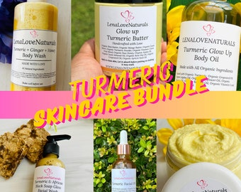 Turmeric Skincare Bundle Gift Set | Organic Natural Turmeric Skincare