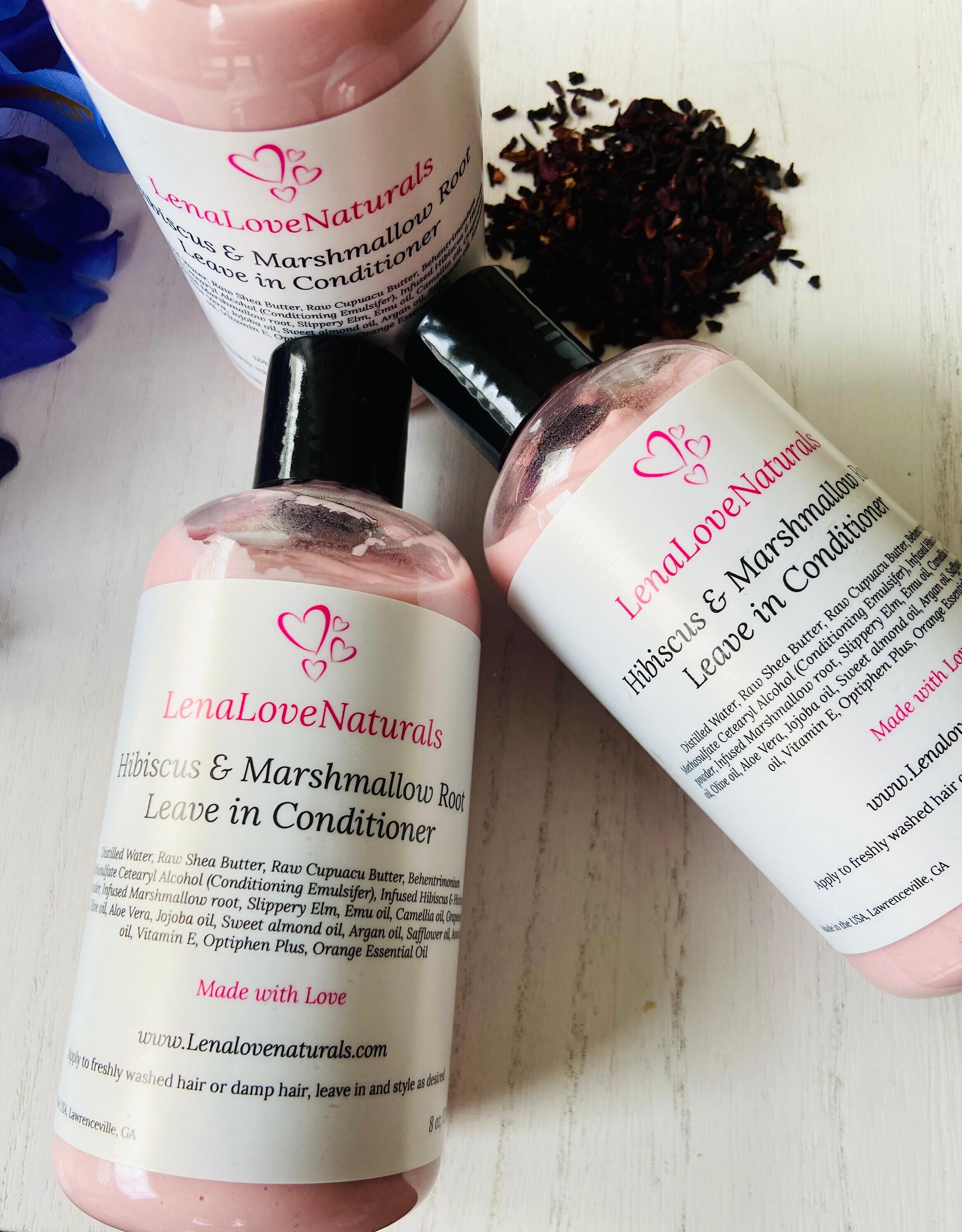 Hibiscus & Marshmallow Root Leavein Conditioner Detangling Etsy