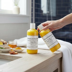 Turmeric Body Wash | Turmeric Soap | Ginger & Honey Body Wash | Turmeric Skincare image 2