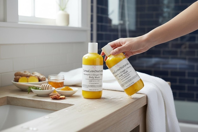 Turmeric Body Wash | Turmeric Soap | Ginger & Honey Body Wash | Turmeric Skincare image 2