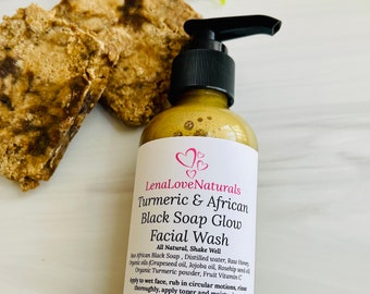 Turmeric Face Wash with African Black Soap | Turmeric Soap | Manuka Honey | Facial Cleanser | Face Wash | Natural Skincare