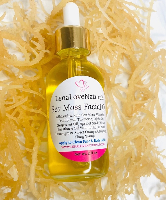 Sea Moss Face Oil with Wildcrafted Sea Moss | Handcrafted Skin Care | Sea Moss Body Oil | Facial Oil