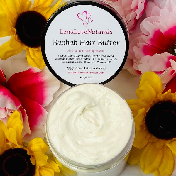 Baobab Hair Butter | Hair Growth | Amla | Avocado | Haircare | Natural | Whipped Shea Butter for Hair Moisture