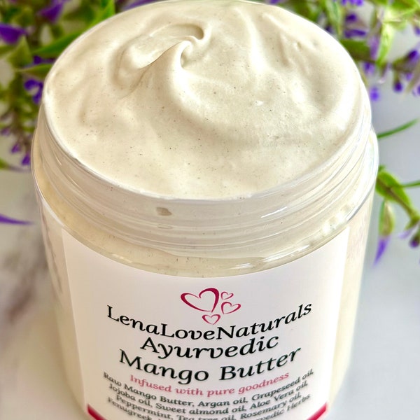 Ayurvedic Mango Hair Growth Butter | Whipped Mango butter | Fenugreek | Neem | Hair Growth | Leave In Conditioner