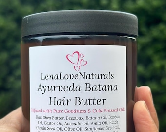 Batana Oil Hair Butter Moisturizes Curls Suitable All Hair Types | Ayurveda Herbal Butter | Hair Balm | Edge Regrowth