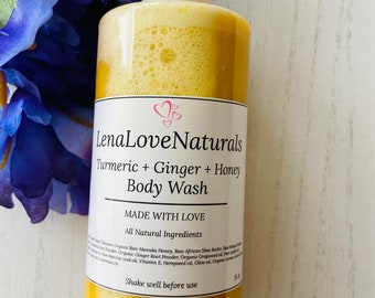 Turmeric Soap Body Wash, Natural Skincare Body Wash, Turmeric Soap with Manuka Honey Cleanser Soap