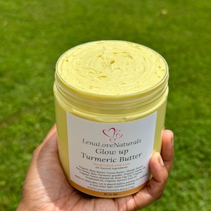 Burro corpo alla curcuma Idratante viso biologico Burro corpo montato naturale • Burro di cacao • Burro di karité • Burro di mango • Prodotti per la cura della pelle biologici