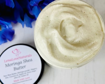 Beurre capillaire au moringa, Beurre de karité fouetté, Moringa pour la pousse des cheveux, Orme rouge, Pousse des cheveux, Hydratant naturel pour les cheveux, Maintien de la longueur