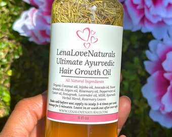 Rosemary Oil Ayurvedic Hair Growth Oil Extra Strength 100% Natural Hair Oil Rosemary French Lavender Fenugreek Argan Oil Natural Haircare
