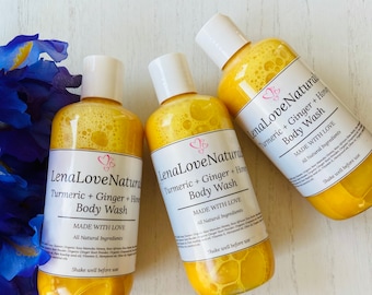 Turmeric Body Wash | Turmeric Soap | Ginger & Honey Body Wash | Turmeric Cleanser | Skincare