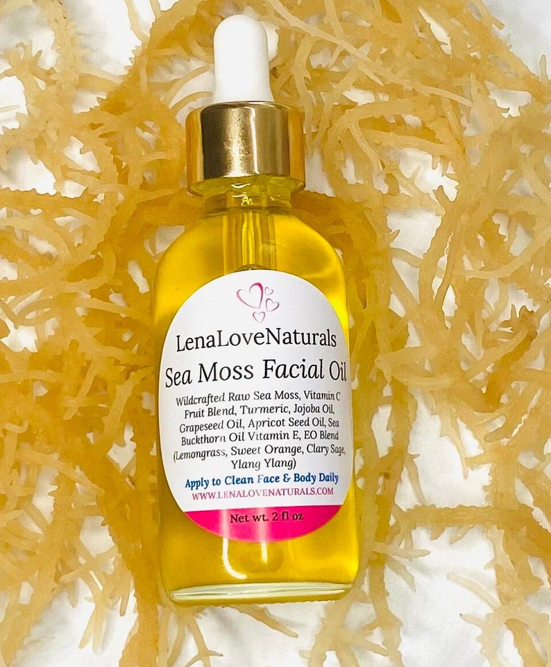 Sea Moss Face Oil with Wildcrafted Sea Moss Handcrafted Skin Care Sea Moss Body Oil Facial Oil image 4