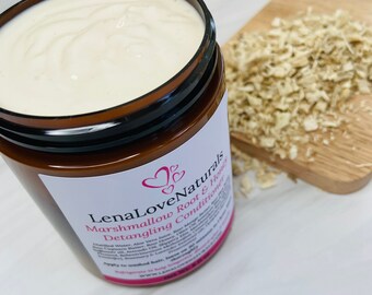 Marshmallow Root Moisturizing Conditioner / Deep Conditioner For Natural hair / Flaxseed hair cream / Slippery Elm for hair / 8 fl oz
