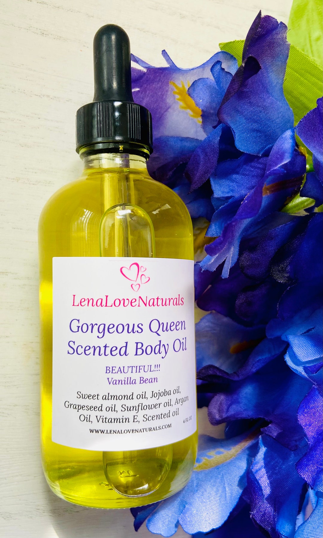 Sweet Vanilla Body Oil Natural Body Oil Bath Oil Shower Etsy