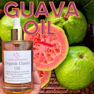 Guava Seed Oil Organic Handcrafted Body Oil Infused Guava Leaves for Skin & Hair Moisturizers