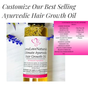 Customize our Best Selling Ayurvedic Hair Growth Oil | Rosemary Hair Oil | Hair Growth Serum | Natural Haircare | Herbal Hair Oil