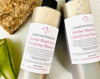 Ayurvedic Shampoo with African Black Soap | Rosemary Shampoo | Herbal Clarifying Shampoo