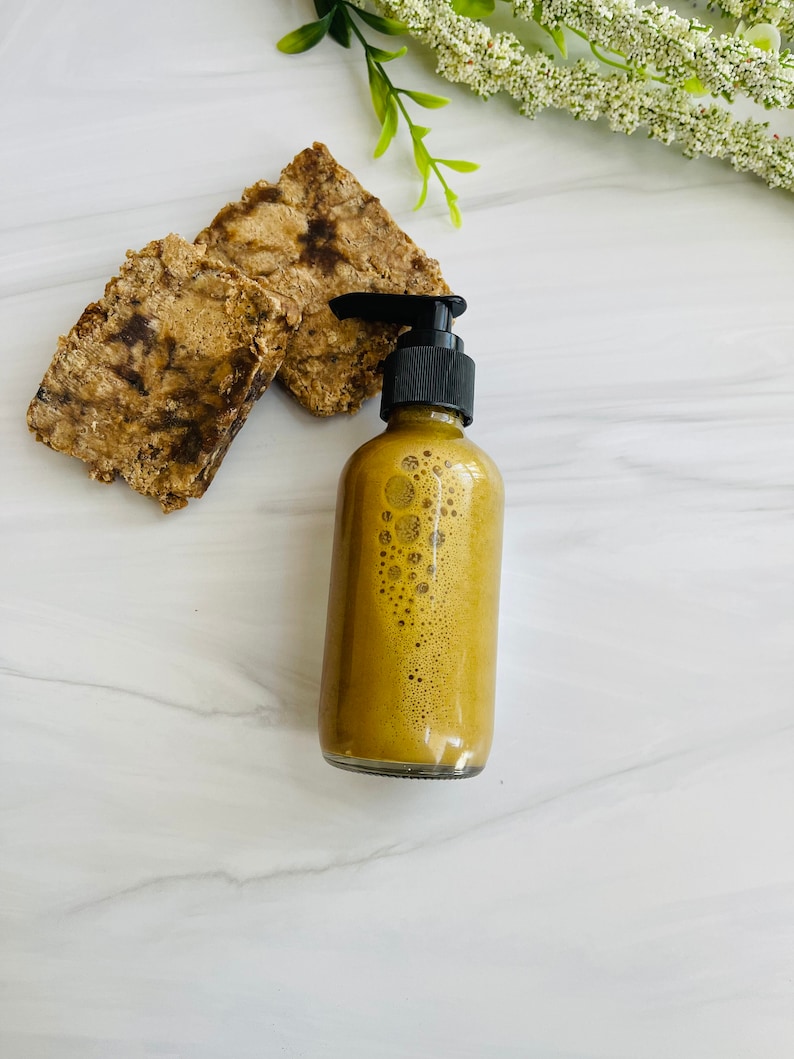 Turmeric Soap Face Wash + African Black Soap Made with Organic Turmeric, Manuka Honey Soap, Facial Cleanser, Natural Face Wash, Skin Care image 9
