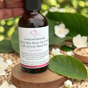 African Black Soap Face Wash | Lotus Flower & Jasmine Oil | Gentle Natural Cleanser | Glowing Skin | Handmade Skincare