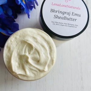 Bhringraj & Emu Hair Butter | Whipped Shea Butter | Ayurvedic Hair Care | Hair Growth Butter