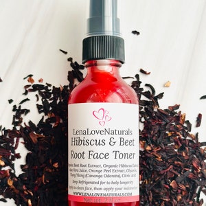 Hibiscus & Beet Root Facial Toner, Moisturizing Face Spray Toner, Natural Skincare Facial