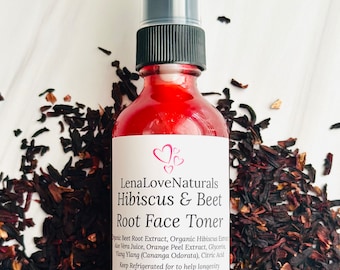 Hibiscus & Beet Root Facial Toner, Moisturizing Face Spray Toner, Natural Skincare Facial