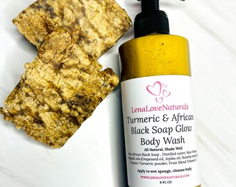 African Black Soap | Turmeric African Black Soap | Body Wash | Turmeric Soap | Natural Soap