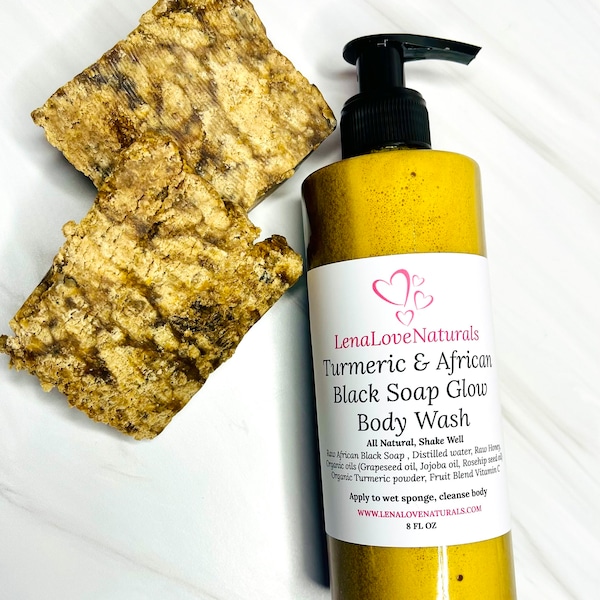 African Black Soap | Turmeric African Black Soap | Body Wash | Turmeric Soap | Natural Soap