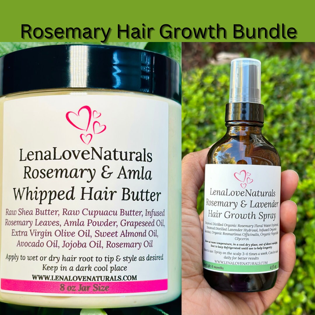 Rosemary for Hair Growth Bundle Hair Butter and Rosemary Water Etsy