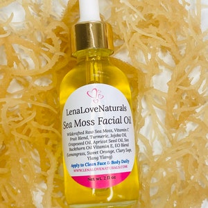 Sea Moss Face Oil with Wildcrafted Sea Moss Handcrafted Skin Care Sea Moss Body Oil Facial Oil image 2