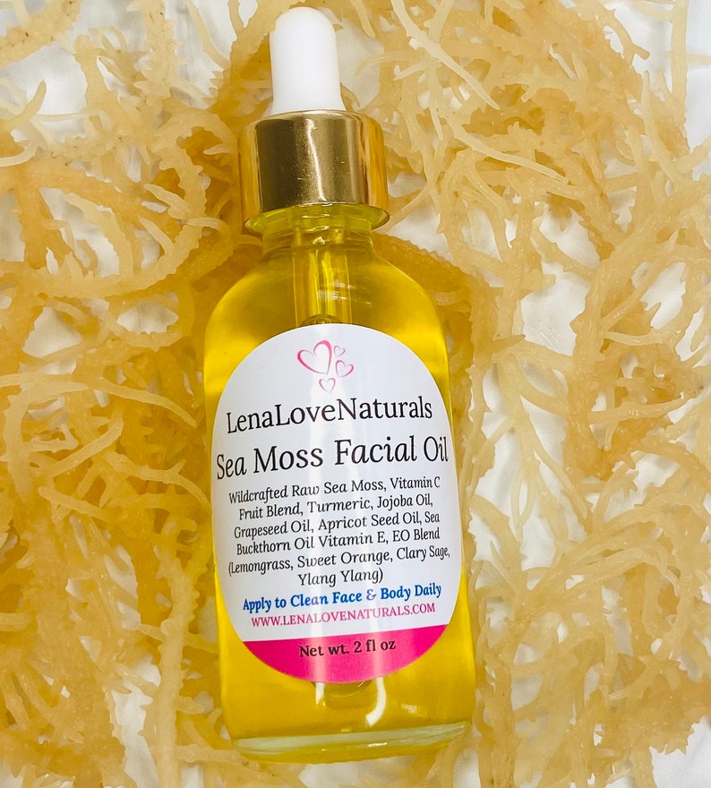 Sea Moss Face Oil with Wildcrafted Sea Moss Handcrafted Skin Care Sea Moss Body Oil Facial Oil image 2