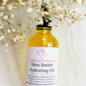 Dry Skin Shea Butter Body Oil Ayurvedic Unscented for Skin Hair Moisturizers Natural Bath and Body Oil