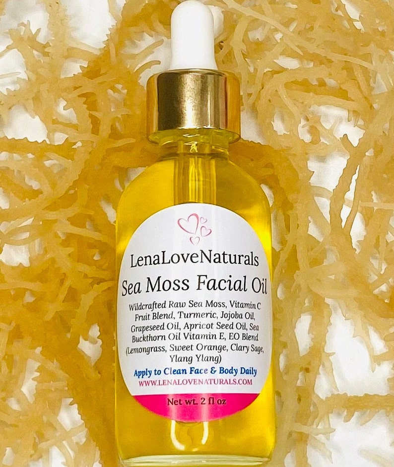 Sea Moss Face Oil with Wildcrafted Sea Moss Handcrafted Skin Care Sea Moss Body Oil Facial Oil image 3