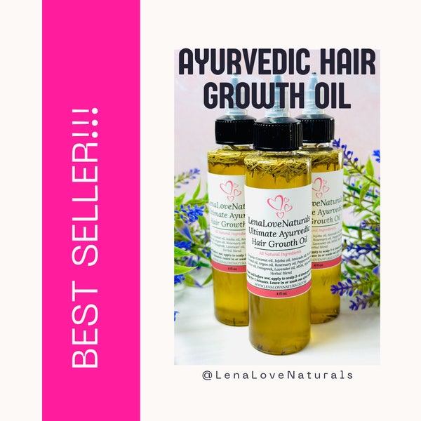 Rosemary Ayurvedic Hair Growth Oil | Natural Hair Oil | Hair Growth Serum | Natural Haircare | Herbal Hair Oil