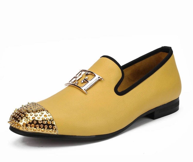 mens loafers with gold buckle