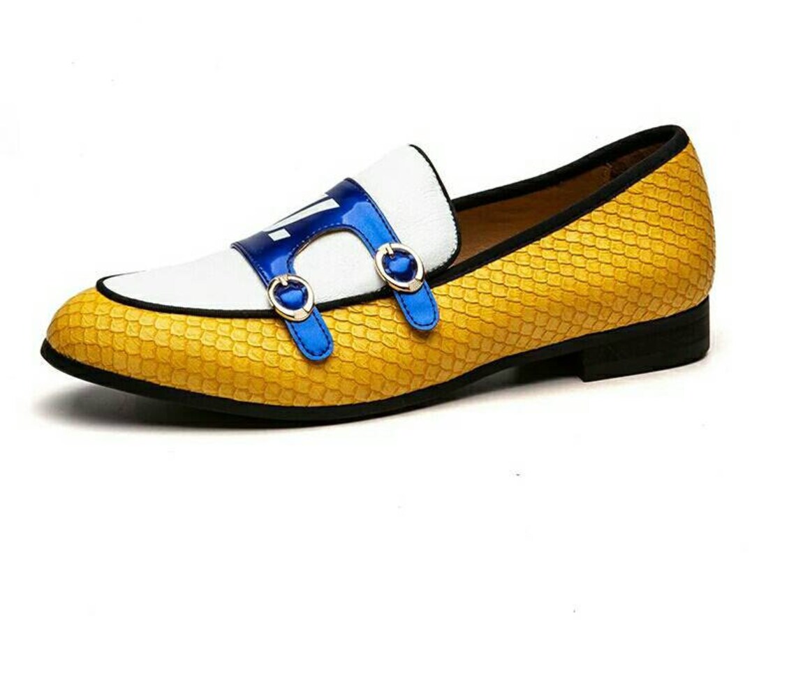 Men Yellow Leather Loafers Etsy