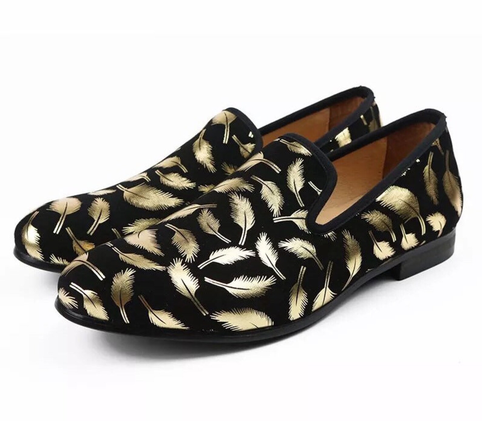 mens black loafers with gold buckle