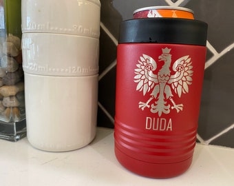 Polish Heritage drinkware PERSONALIZED - ships next day! / Bottle Holder / Can Coozie, Cosy, Cozie