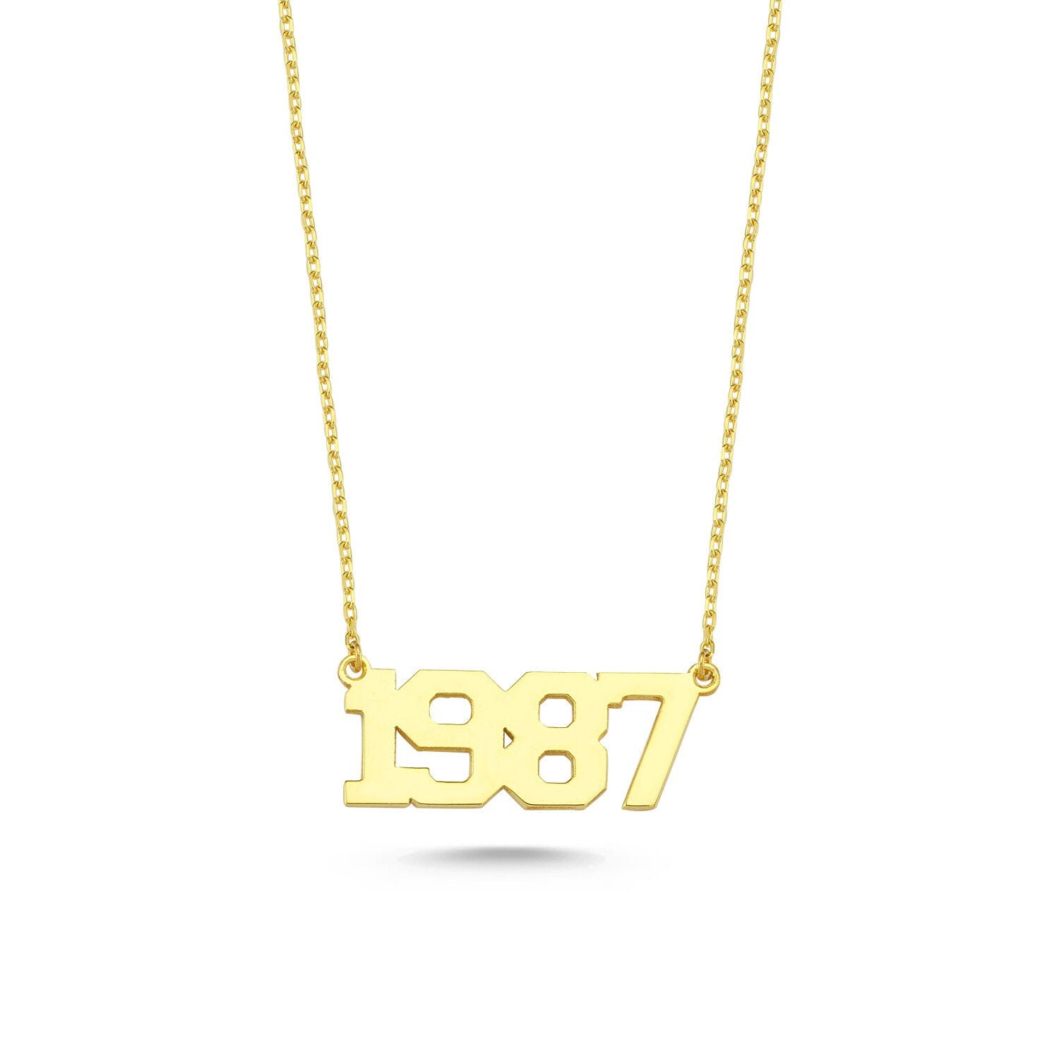 Personalized Number Necklace Birth year necklace Custom Necklace