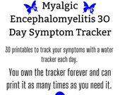 ME/CFS Symptom Tracker: 30-Day Journal (Digital Download)