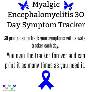 ME/CFS Symptom Tracker: 30-Day Journal (Digital Download)