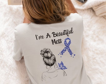 Addisons Disease Beautiful Mess Unisex t-shirt, Addisons Disease Tshirt, Myalgic Encephalomyelitis, CFS Tee, Spooonie Gift, Spoonie t-shirt