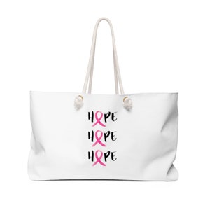 Breast Cancer Weekender Bag, Breast Cancer Hospital Bag, Breast Cancer Christmas Gift, Birthday Gift, Travel Bag