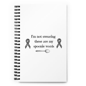 Cahier à spirale ruban zèbre, carnet Ehlers Danlos, tumeur carcinoïde, cadeau d'anniversaire, cadeau de Noël, cadeau Spoonie