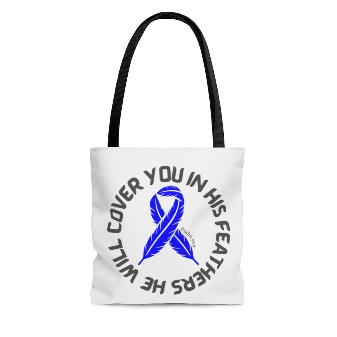 Blue Ribbon Tote Bag: Addison's Disease, ME/CFS Awareness - Etsy