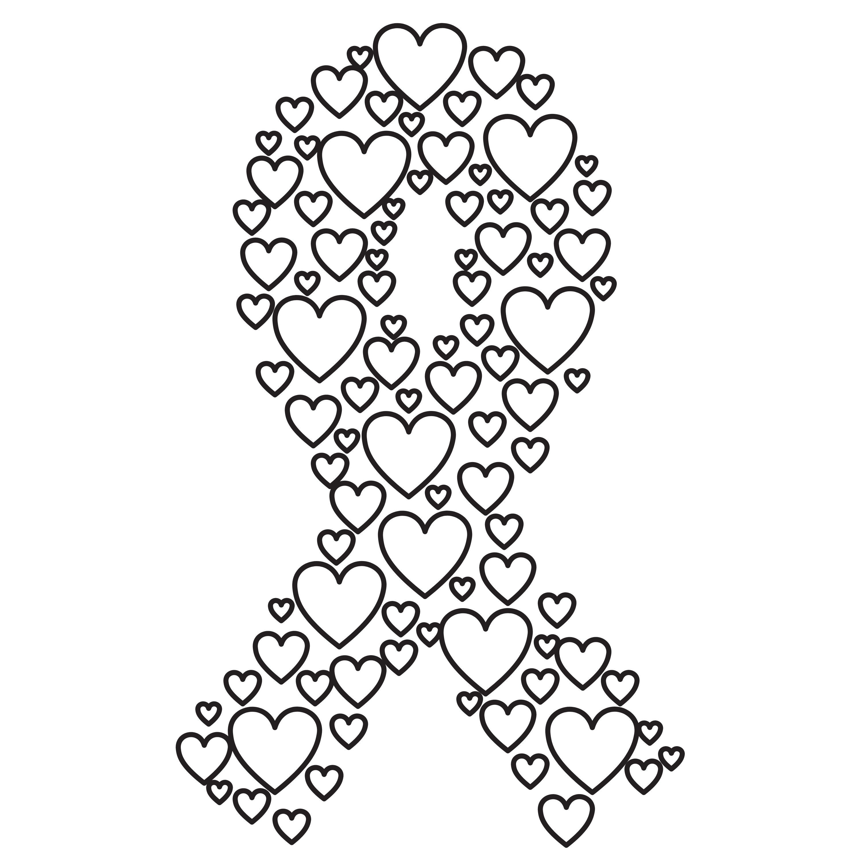 awareness ribbon coloring page