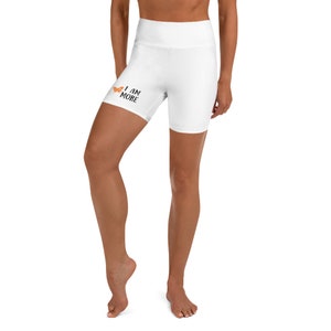 Pantalones cortos de ciclismo para concienciar sobre la EM: mariposa naranja, cintura alta para yoga