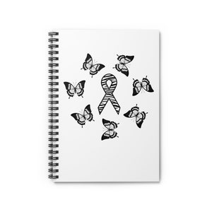 Cahier à spirale Ehlers Danlos - ligne lignée, tumeur carcinoïde, maladie rare, maladie chronique, cadeau Spoonie, carnet de zèbre