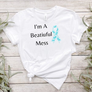 POTS Awareness Tee: Turquoise Ribbon, Chronic Illness Gift