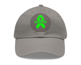 Lyme Disease Dad Hat with Leather Patch (Round), Lyme disease Flare Hair, Lyme disease Gift, Christmas Gift, Birthday Gift, Lyme Disease Hat